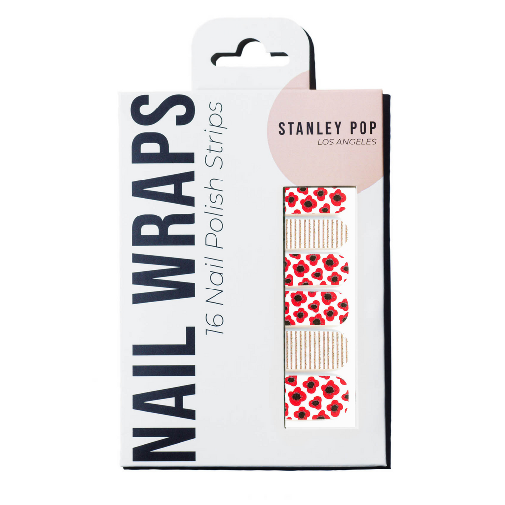 Scandinavian Flowers Nail Polish Wraps (Transparent)-1