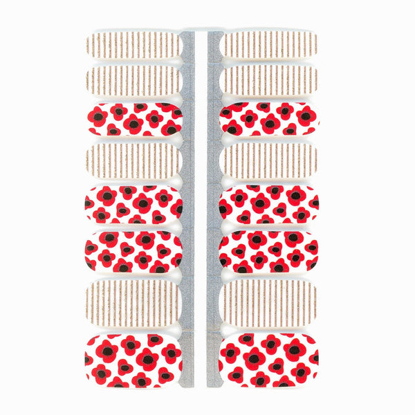 Scandinavian Flowers Nail Polish Wraps (Transparent)-0